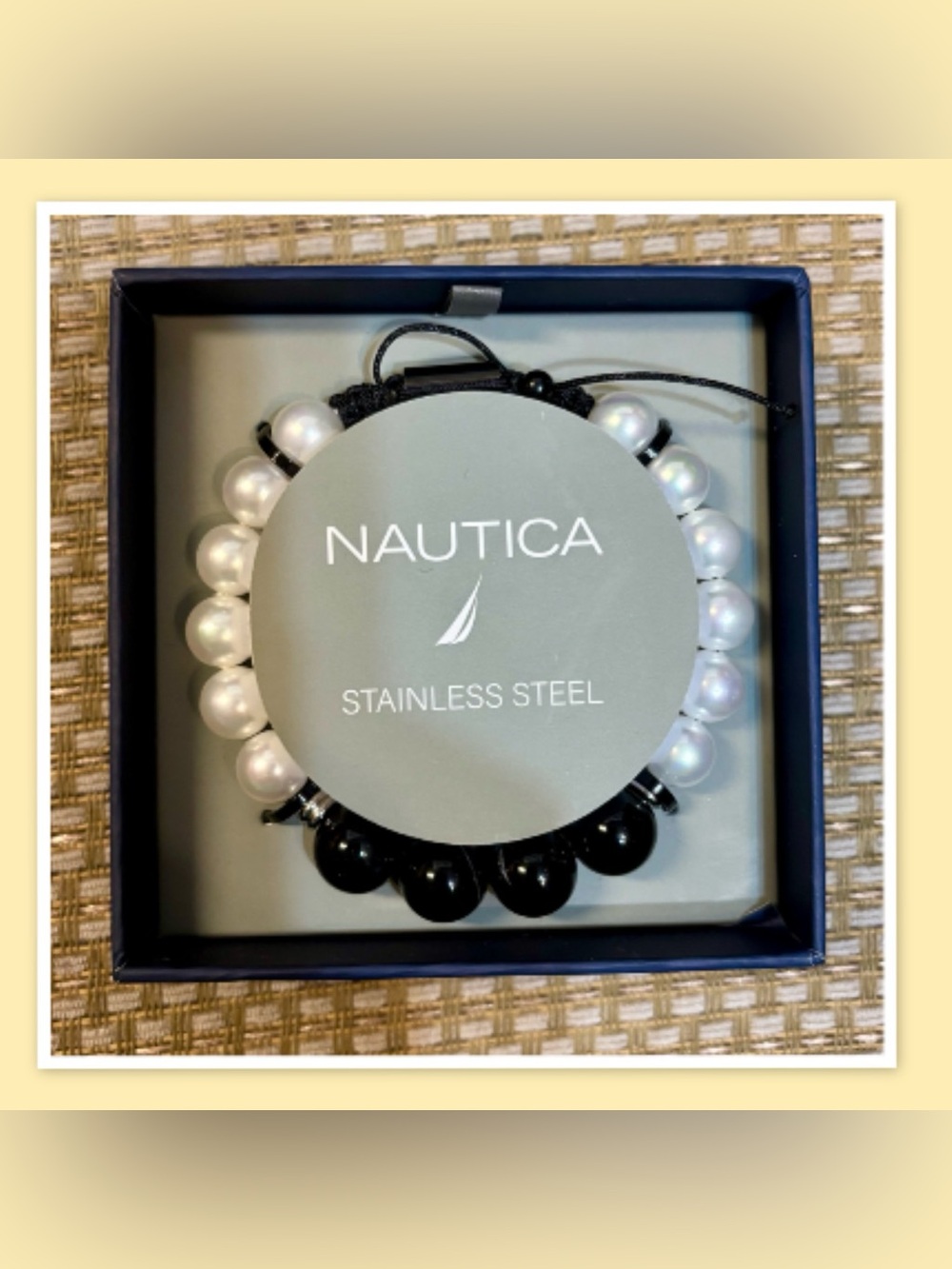 Nautica Men’s Beaded Bracelet ~ New